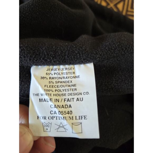 Sympli Canada Unique Fleece Warm Black Zip and Clasp Mid-Length Jacket, Size 10 - Picture 13 of 14